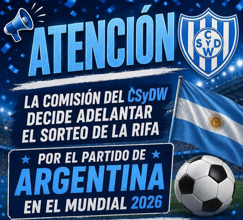 El Deportivo Winifreda adelanta el horario del sorteo de “La Rifa del Depo” por el partido de la Selección Argentina en el Mundial