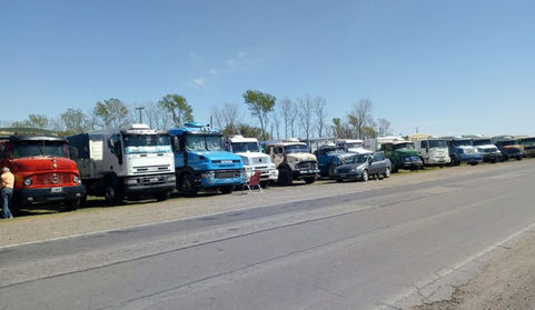 Transportistas protestan en Catriló: ''estamos trabajando a pérdida''