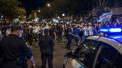 Una persona herida y 32 demorados tras los festejos por el pase de Argentina a la final