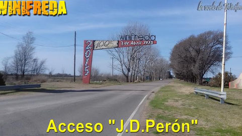 Winifreda: El acceso oeste presenta ondulaciones en su trayecto