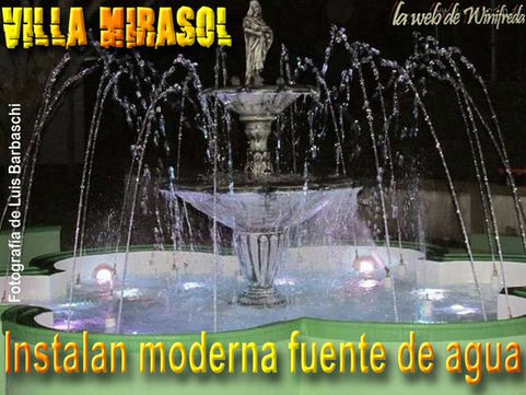 Instalan moderna fuente de agua