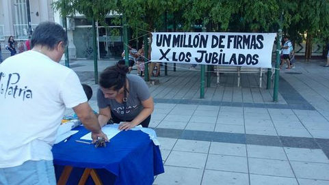 Un millón de firmas por los jubilados en Winifreda