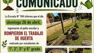 Indignación en Winifreda: vandalizaron la huerta escolar de la Escuela N° 104 y buscan esclarecer lo ocurrido