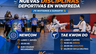 Nuevas propuestas deportivas en Winifreda: se suman newcom y tae kwon do para seguir promoviendo vida saludable y comunidad