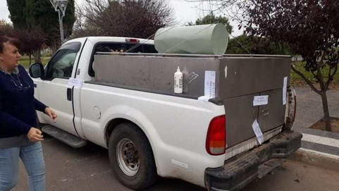 Winifreda: Una camioneta transportaba aceite sin tener autorización