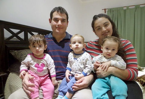 Winifreda: Los trillizos «nos hacen inmensamente felices»