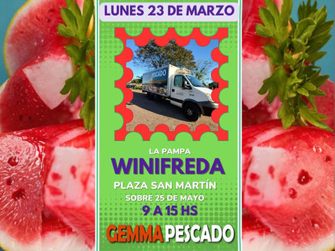 Pre Semana Santa: Gemma Pescados vuelve a Winifreda con una gran variedad de productos del mar