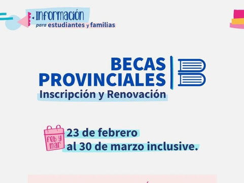 Winifreda: abren la inscripción y renovación de Becas Provinciales