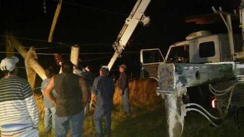 Victorica, 15 horas sin luz por fuertes vientos