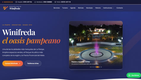 Winifreda estrenó su página web: información municipal, servicios y turismo en un mismo lugar