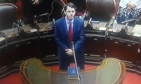 Martín Berhongaray fue el primero en jurar