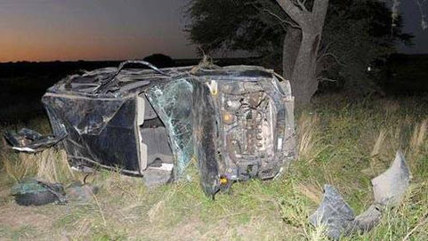 Vuelco en la ruta nacional 35: Conductora hospitalizada