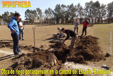 El Deportivo Winifreda tendrá riego por aspersión en su cancha
