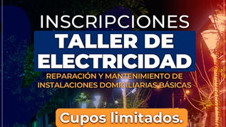 Winifreda impulsa la formación en oficios: abren las inscripciones para el Taller de Electricidad Domiciliaria
