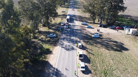 Personas condenadas por delitos viales participaron de un operativo preventivo en la ruta