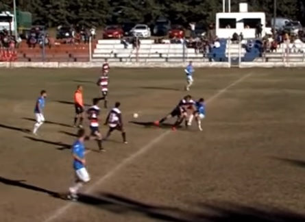 Liga Cultural: un jugador le quebró la rótula a su rival de una patada