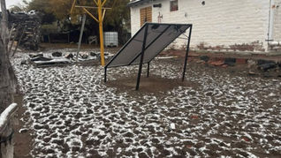 La nieve llegó a La Pampa: el oeste provincial amaneció teñido de blanco por la ola polar