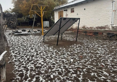 La nieve llegó a La Pampa: el oeste provincial amaneció teñido de blanco por la ola polar
