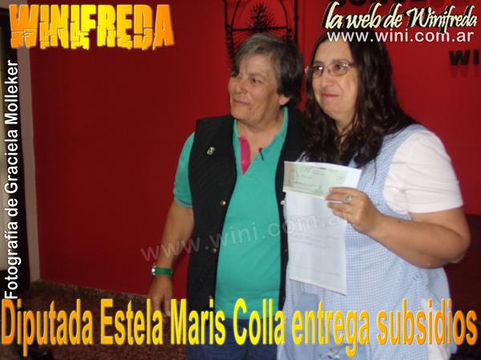 Entrega de subsidios en Winifreda