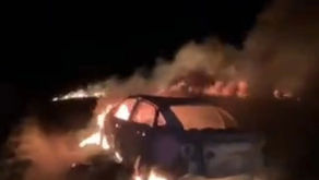 Violento asalto: maniataron a un contratista rural, escaparon con más de 22 mil dólares e incendiaron el vehículo utilizado en la fuga