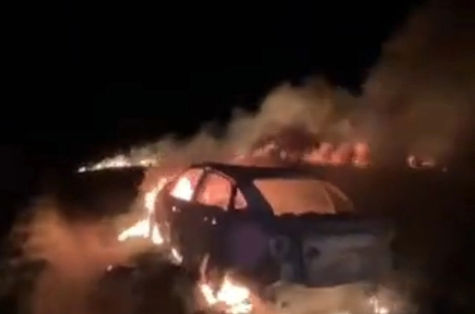 Violento asalto: maniataron a un contratista rural, escaparon con más de 22 mil dólares e incendiaron el vehículo utilizado en la fuga
