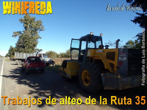 Llegó la máquina que hará el alteo en la Ruta 35