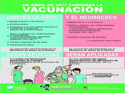 Comenzó vacunación contra gripe y neumococo
