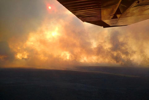 Dos incendios en La Adela: uno lo inició otra vez el tren, dijo Luis Clara