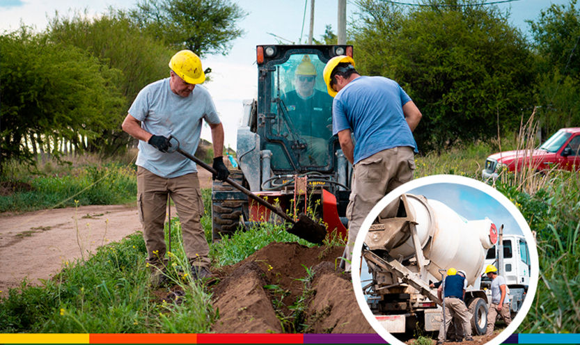 Los Altos Winifreda: avanza la última etapa de la obra de agua potable y se concretan mejoras en la infraestructura eléctrica