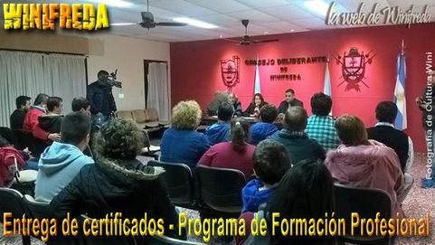 Entregaron certificados en Winifreda