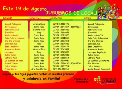 Para el día del niño: ''Jueguetes pampeanos''