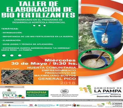 Taller de producción de bio fertilizantes en General Pico
