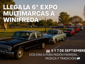 La 6° Expo Multimarcas ya se vive en Winifreda: autos clásicos, música y tradición para disfrutar en familia