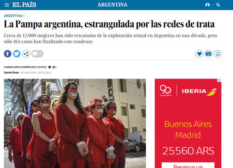 El País de España reflejó los casos de trata de personas en La Pampa