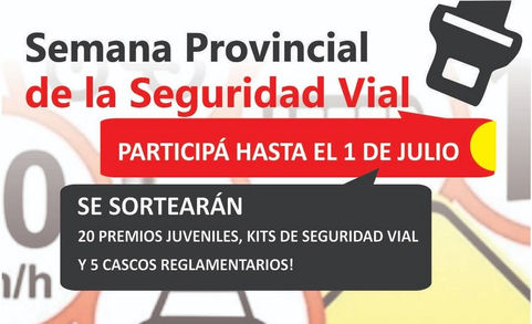 Concursos juveniles por la Semana Provincial de la Seguridad Vial