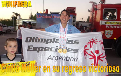 Excepcional recibimiento a Cintia Müller