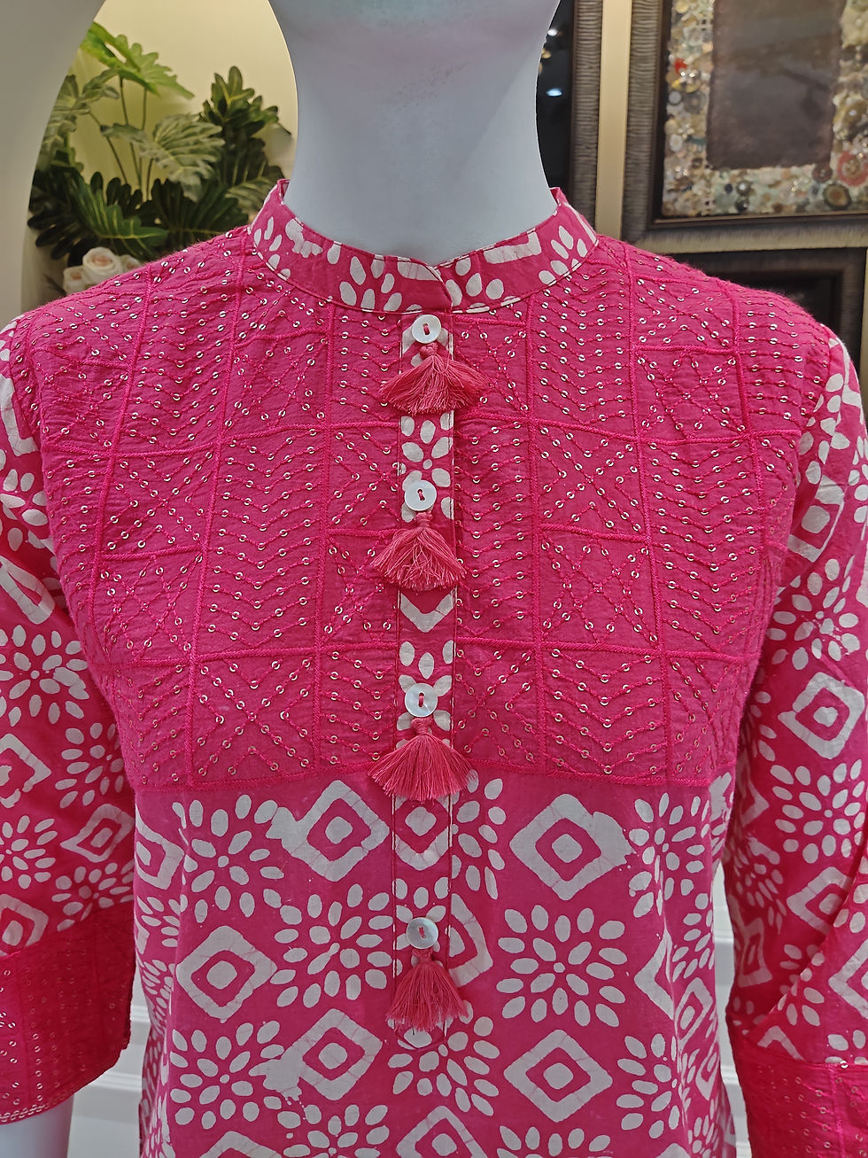 Thumbnail: Valerie Women's Cotton Printed Rani Kurti