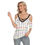 Thumbnail: All-Over Print Women's Cold Shoulder T-shirt With Criss Cross Strips