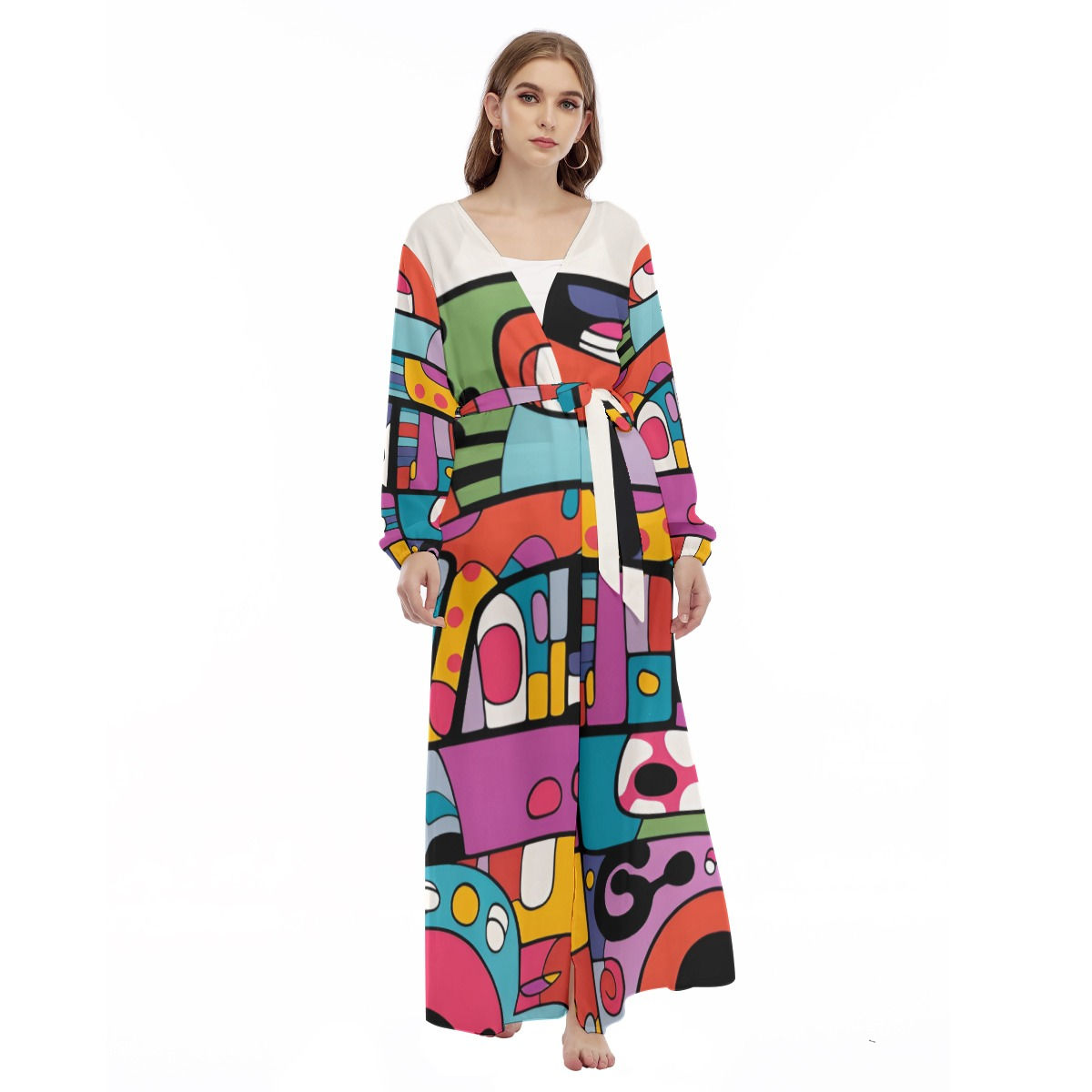 All-Over Print Women's Beach Long Coat