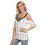 Thumbnail: All-Over Print Women's Cold Shoulder T-shirt With Criss Cross Strips