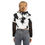Thumbnail: All-Over Print Women's Fake Two-piece Mesh Sleeve Cropped Hoodie