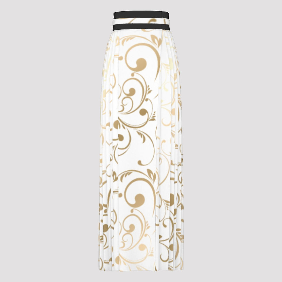 Thumbnail: All-Over Print Women's  Traditional Chinese Pleated Skirt