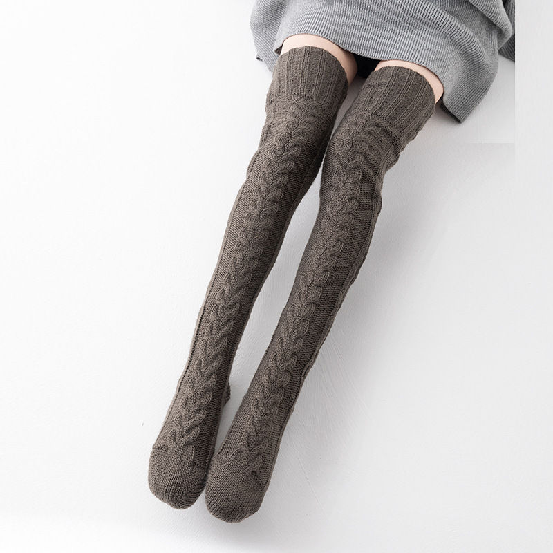 Thumbnail: Over Knee Thigh High Stockings Warm Long Stocking