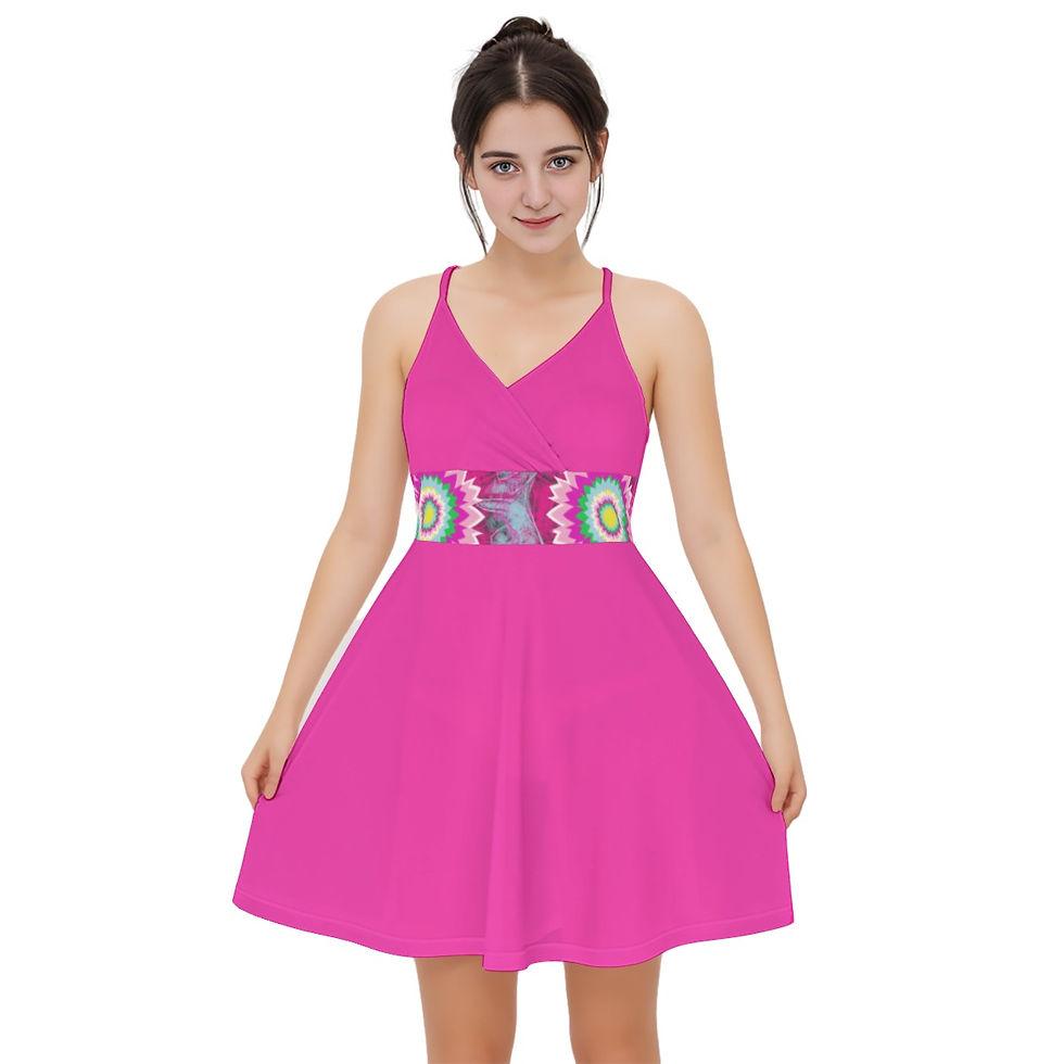 Thumbnail: All-Over Print Women‘s Cross Cami Dress