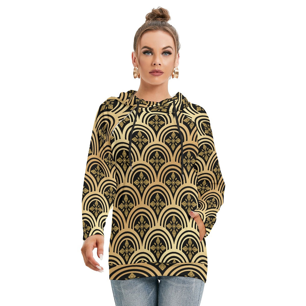 Thumbnail: All-Over Print Women's Hoodie With Double Hood