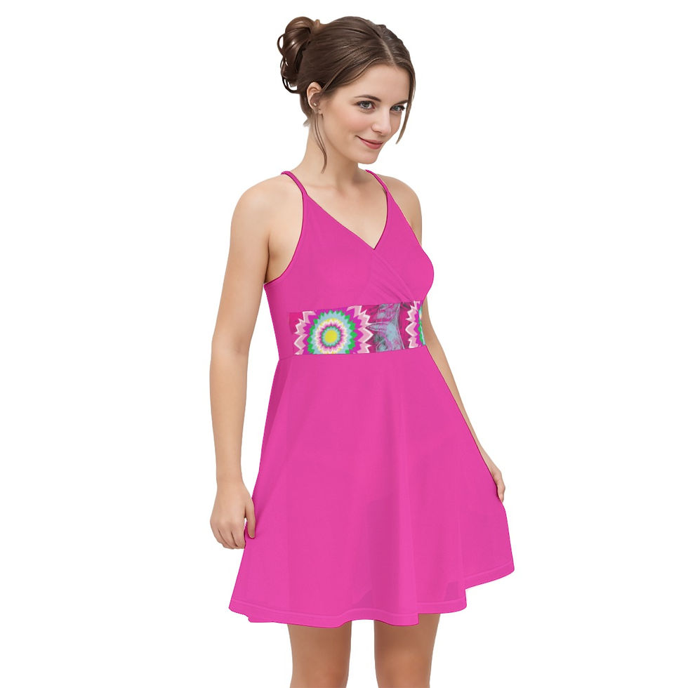 Thumbnail: All-Over Print Women‘s Cross Cami Dress