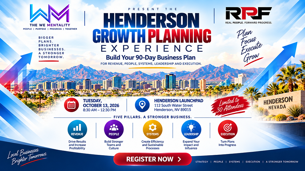 Henderson Growth Planning Experience: Build Your 90-Day Business Plan