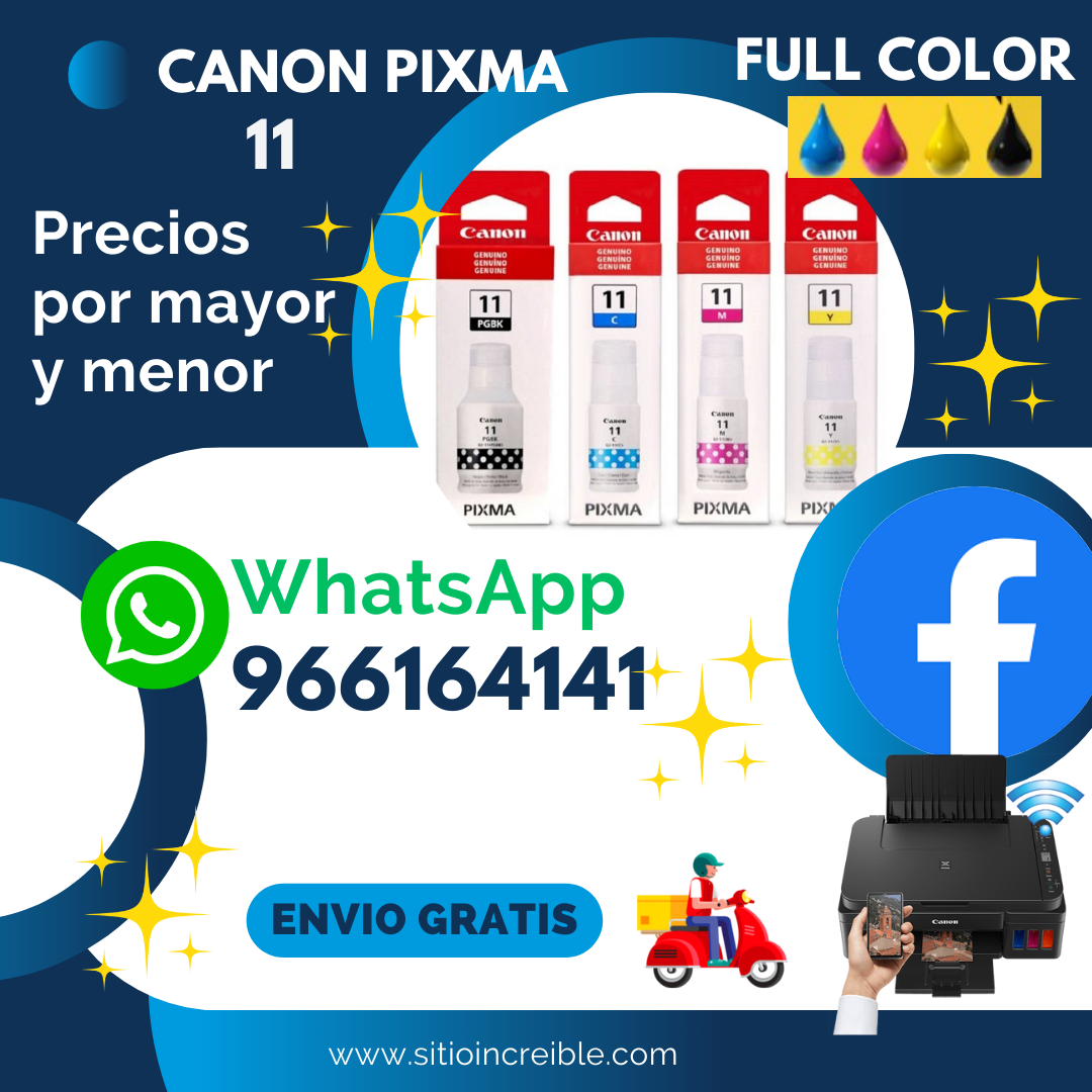 Pack De Tintas Canon Gi-11 Cmybk Para G2160 / G3160