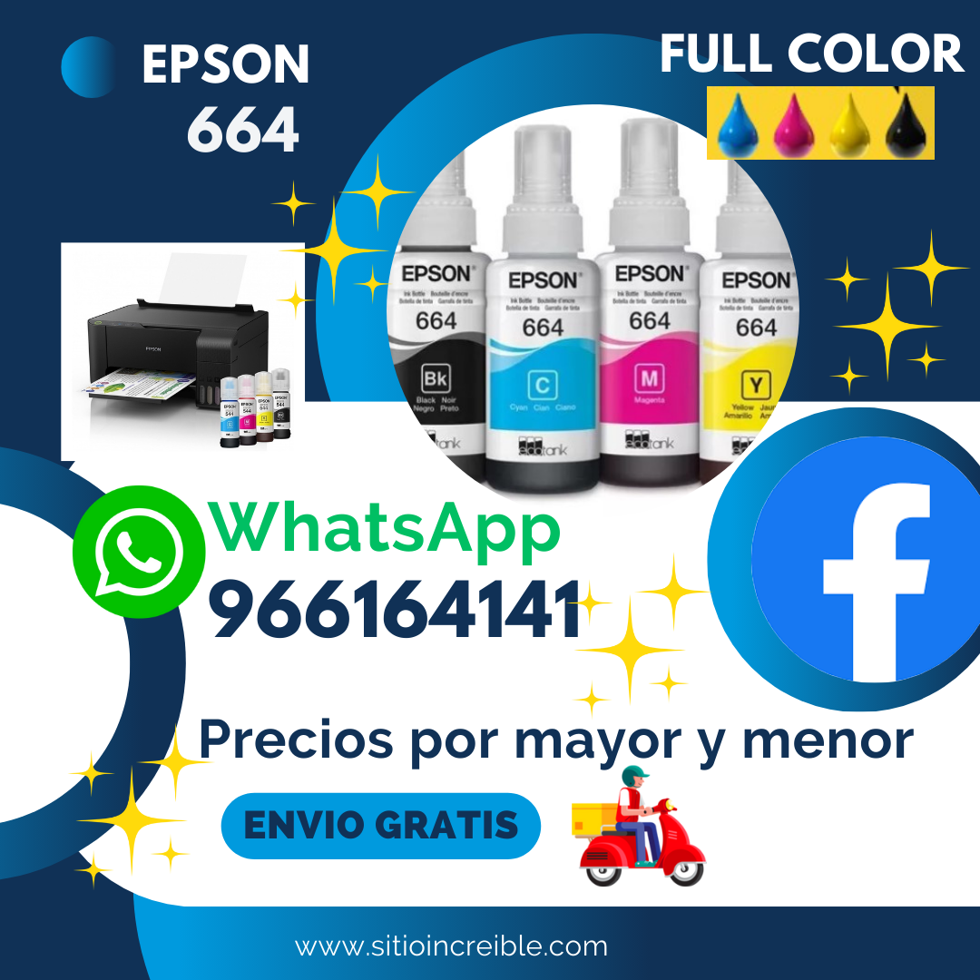 Tinta Para Impresoras Epson, 664