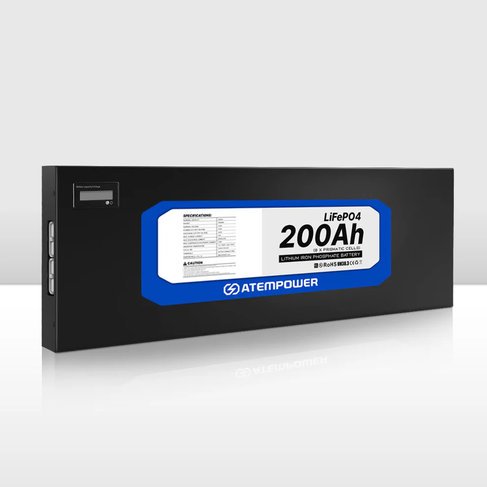 Atempower 200Ah 12V Slimline Lithium Battery LiFePO4 Deep Cycle 300A BMS 4WD RV Battery Empire